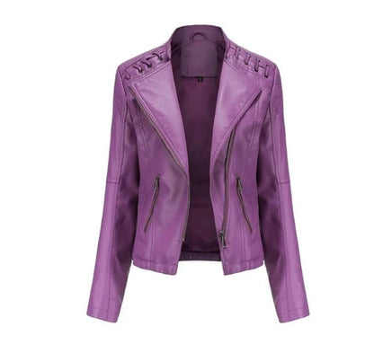 Autumn Chic: Luxurious Lamb Leather Jacket