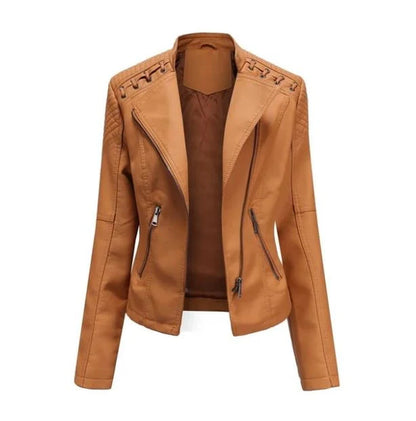 Autumn Chic: Luxurious Lamb Leather Jacket