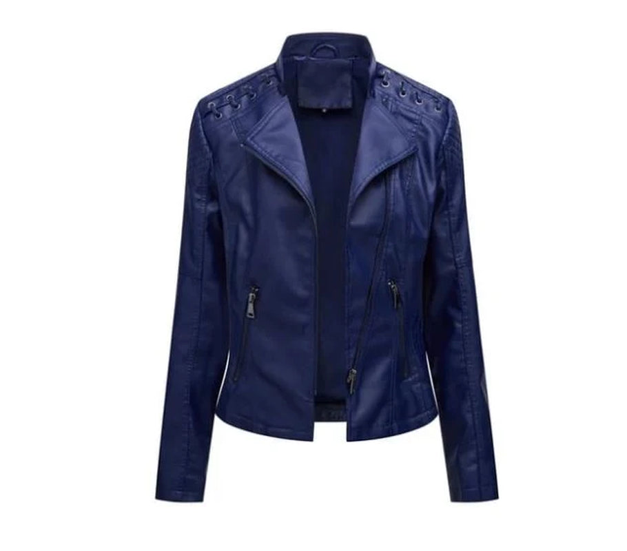 Autumn Chic: Luxurious Lamb Leather Jacket