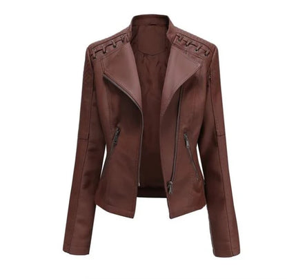 Autumn Chic: Luxurious Lamb Leather Jacket
