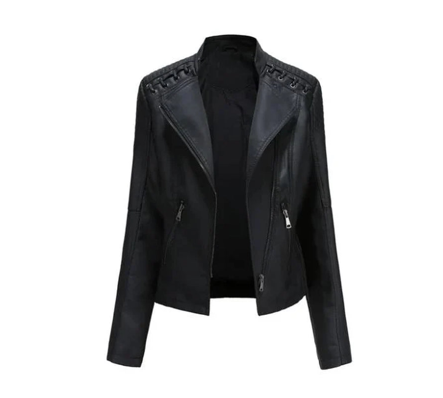 Autumn Chic: Luxurious Lamb Leather Jacket