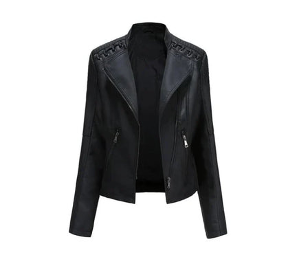 Autumn Chic: Luxurious Lamb Leather Jacket