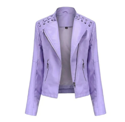 Autumn Chic: Luxurious Lamb Leather Jacket