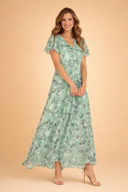 Lilia | Stylowa Midi Sukienka w Kwiaty dla Eleganckich Kobiet