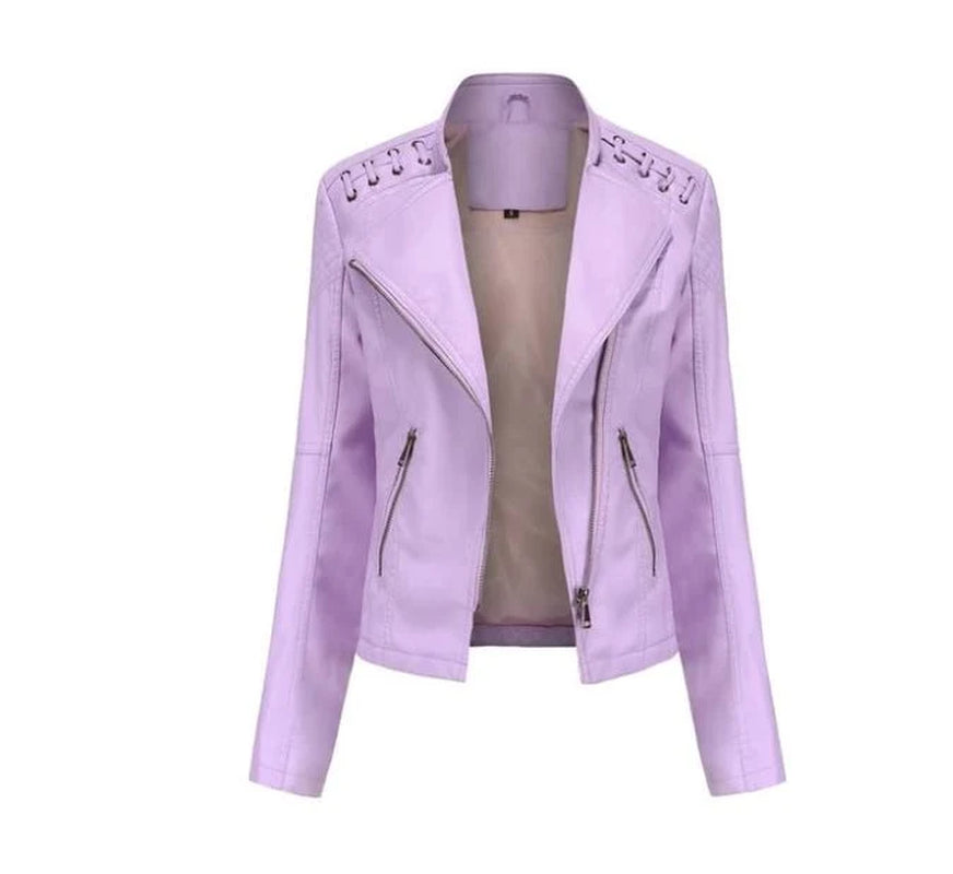 Autumn Chic: Luxurious Lamb Leather Jacket