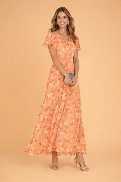 Lilia | Stylowa Midi Sukienka w Kwiaty dla Eleganckich Kobiet