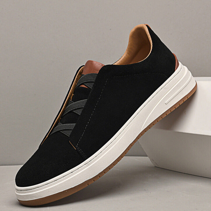 Cowhide Slip-On Trainers side view