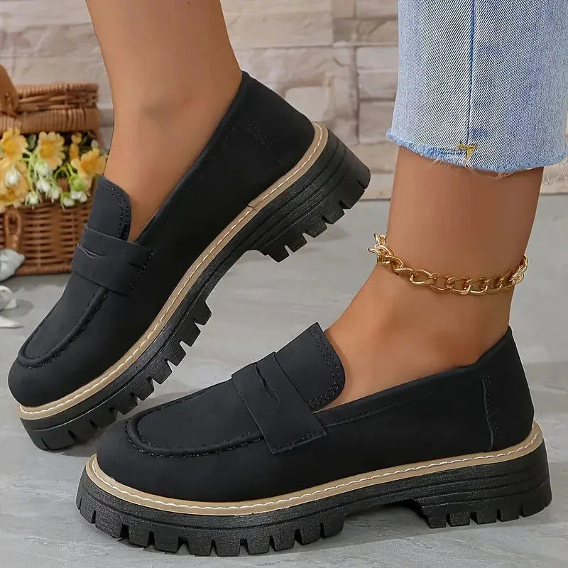Mocassins Chunky Lucy : Confort Ultime et Élégance avec Plateforme pour Femmes