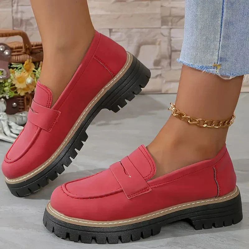 Mocassins Chunky Lucy : Confort Ultime et Élégance avec Plateforme pour Femmes