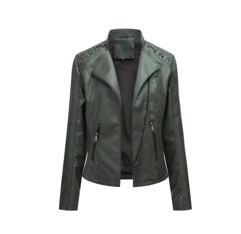Autumn Chic: Luxurious Lamb Leather Jacket