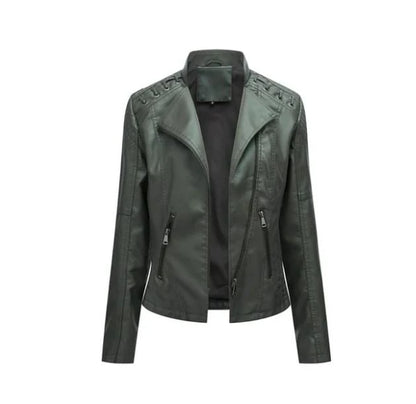 Autumn Chic: Luxurious Lamb Leather Jacket