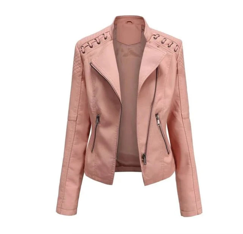 Autumn Chic: Luxurious Lamb Leather Jacket